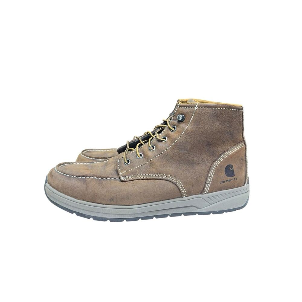 Carhartt CMX4023 Moc Toe Work Boots Brown Leather‎ Lace Up Men’s 12M